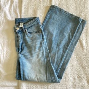 H&M &Denim high waisted ankle length wide leg jeans